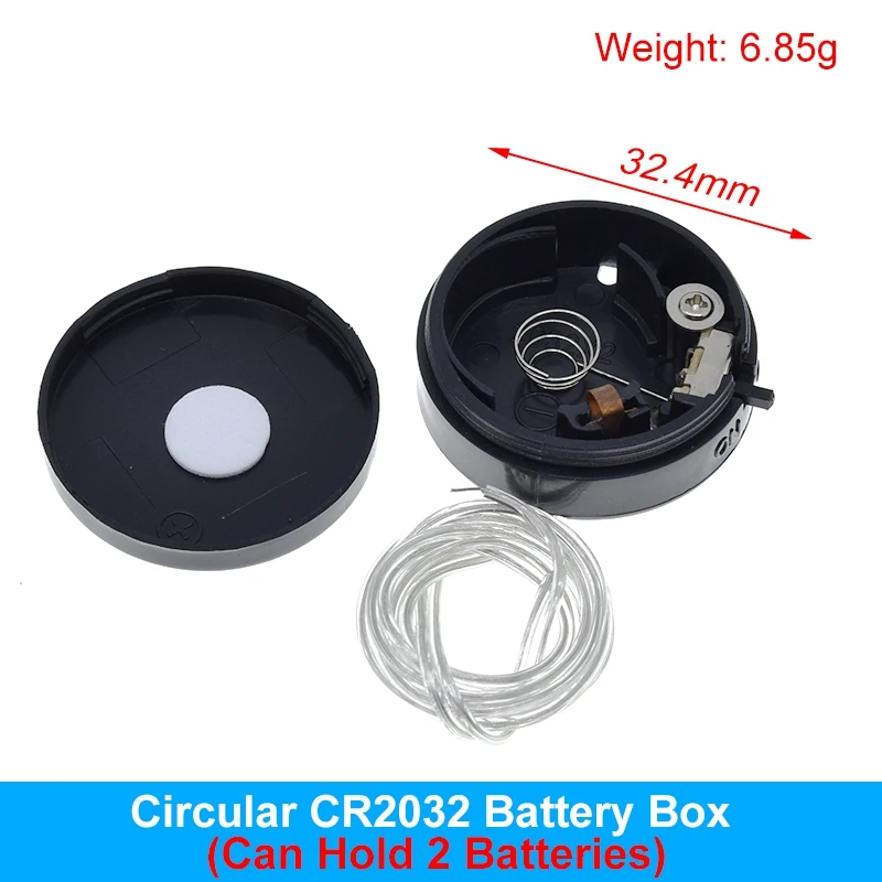 TZT CR2032 CR2025 CR1220 Knopfzellenbatterie Sockel Halter Fall Abdeckung mit EIN-AUS-Schalter 3V 6V Batterie Aufbewahrungsbox – Detail 15