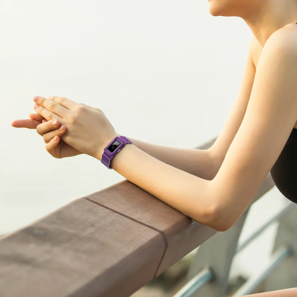 Силиконовый смарт-браслет для Fitbit charge 2 HR фитнес-браслет сменный Аксессуар Ремешок с рамкой ремешок для часов