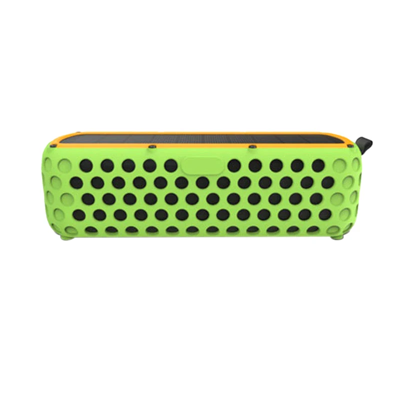 Green Портативный IPX5 Водонепроницаемый Солнечный Bluetooth динамик с светодиодный светильник и встроенный микрофон совместим с IPhone samsung и смарт-устройств - Цвет: Green