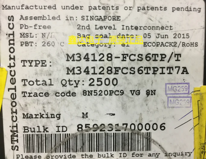 10 шт./лот M34128-FCS6TP/T WLCSP4