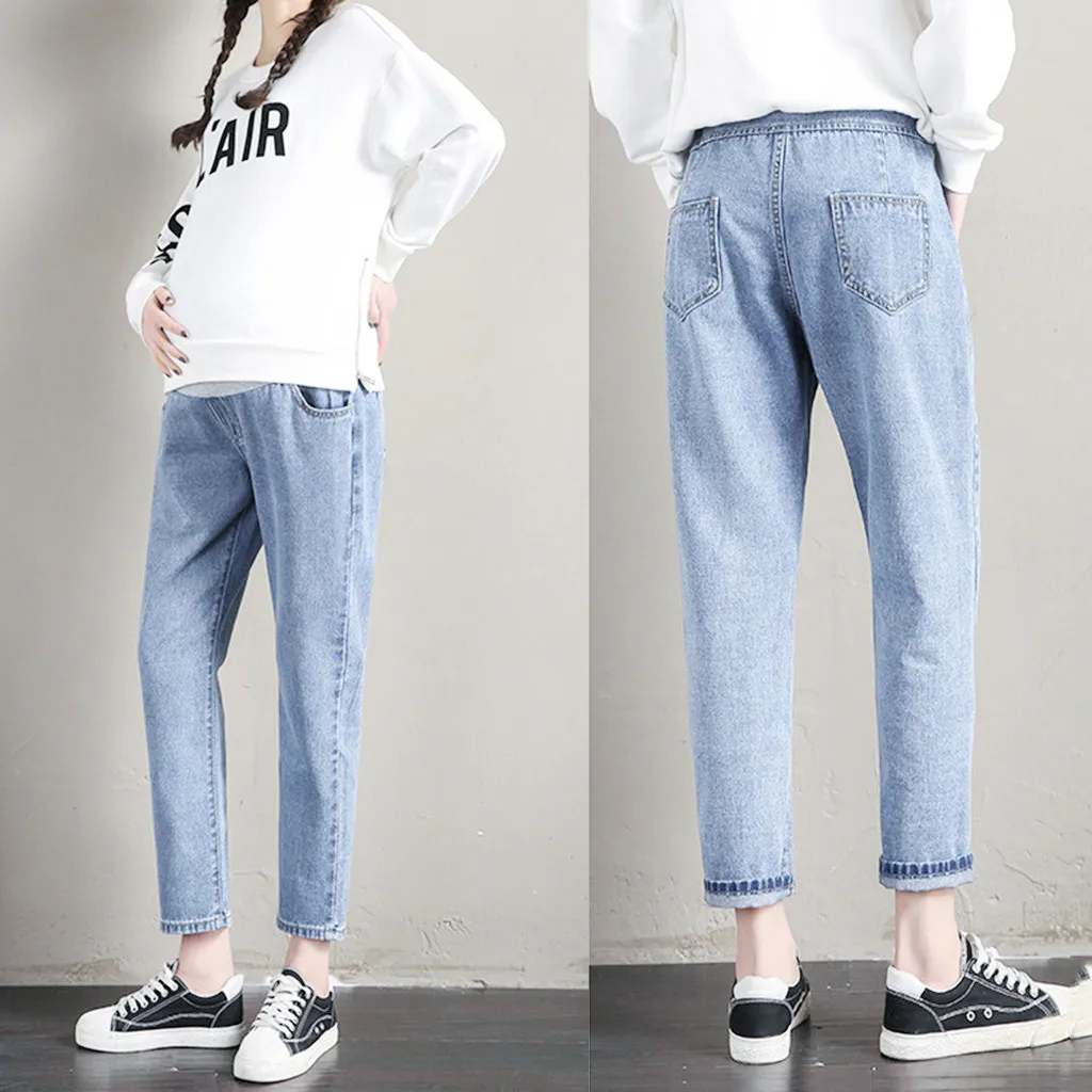 New Style Fashion Pregnant Woman Legging Jeans Maternity Pants Trousers Nursing Prop Belly