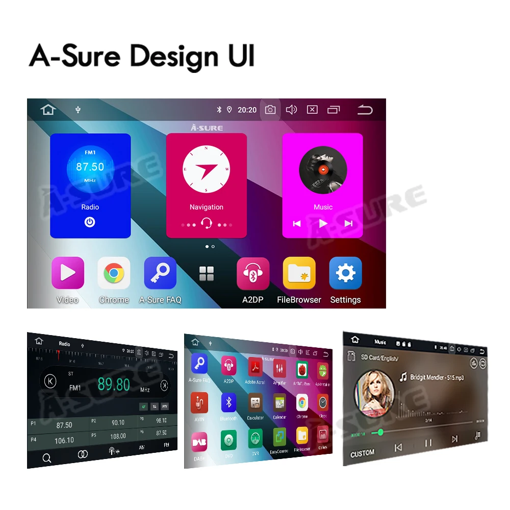 Flash Deal A-Sure 7 Inch 2 Din 8 Core Android 9.0 Radio GPS DVD Player Navigation For Audi A4 (2002-2007) S4 RS4 8E 8F B9 B7 SEAT EXEO RNS 3