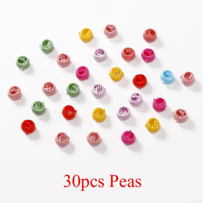 30pcs Peas 10-100 шт./кор., новинка, заколка для волос с цветком, мультяшный горошек, заколки, корона, звезда, маленькие шпильки для волос, аксессуары для волос для девочек - Цвет: 30pcs Peas