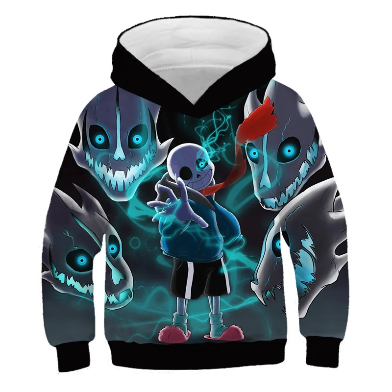 WNT826 Игра «Undertale» Скелет Brother 3D Детские толстовки пуловер с черепом для мальчиков и девочек детские толстовки унисекс с капюшоном Забавная детская толстовка - Цвет: WNT826