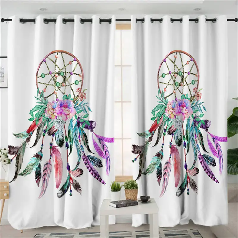 014 1 Piece Постельные принадлежности Outlet Dreamcatcher занавески s для гостиной спальни красочные затемненные занавески оконные занавески домашний декор 1 шт - Цвет: 014 1 Piece
