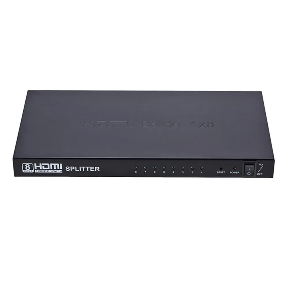 4K x 2K 3D 1080p HD HDMI Splitter 8 Ports Hub Box Auto Switch 1 In 8 Out Switcher with Power Adapter