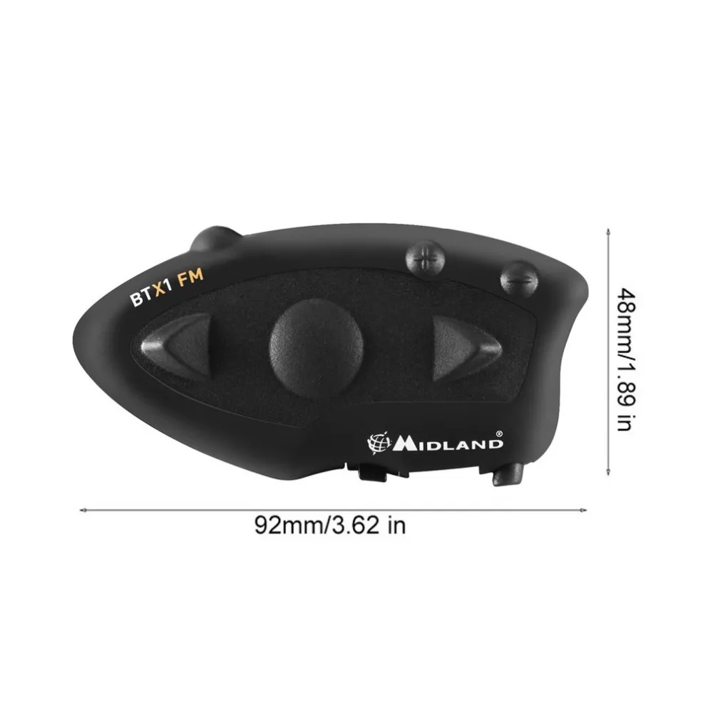 Черный прочный BTX1 мотоциклетный шлем гарнитура домофон Hands-free Interphone FM Rider-to-Passanger домофон