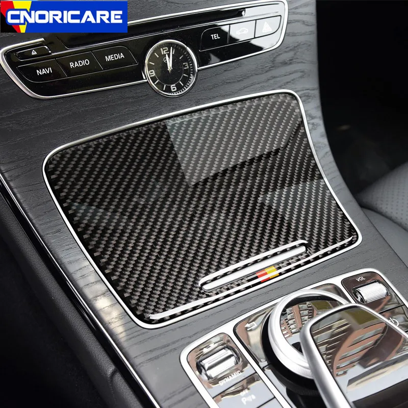 

Car Central Storage Box Water Cup Holder Panel Decoration Sticker Trim For Mercedes Benz C Class W205 C180 C200 GLC X253