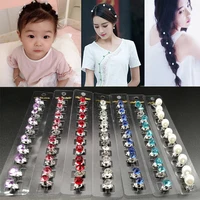 10Beads Fashion Women Hair Claws Clamp Rhinestone Small Hair Clips Girls Hair Accessories Bridal Wedding Jewelry Headwear 1