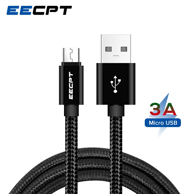 Кабель Micro USB EECPT 3 А кабель для быстрой зарядки и передачи данных Samsung Xiaomi Redmi Note 5