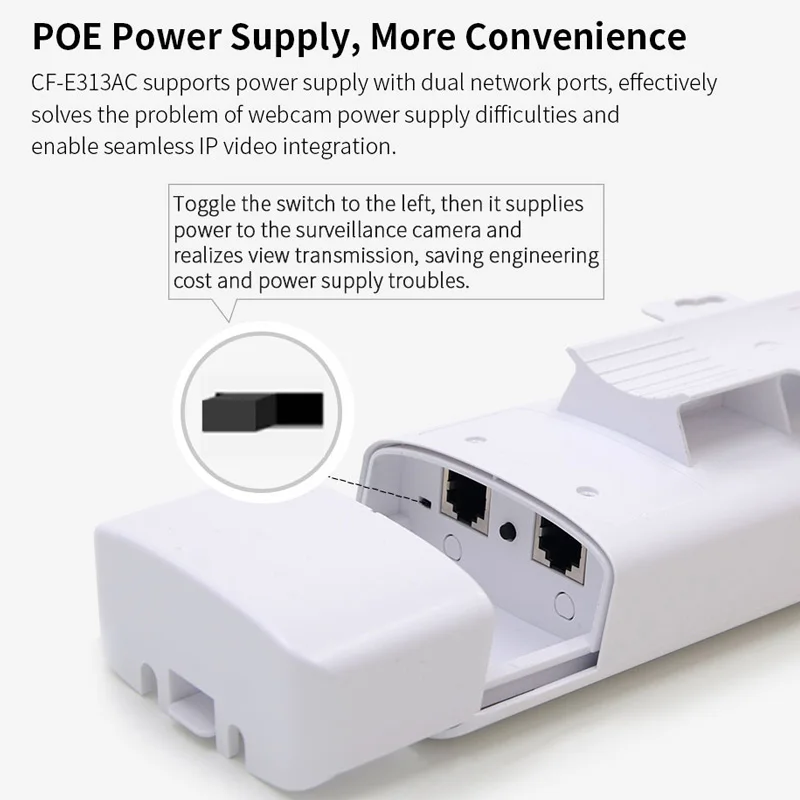 

900Mbps 5.8G Outdoor Wireless Bridge High Power 5KM WIFI CPE Access Point PUO88