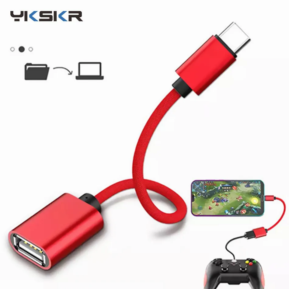 Адаптер с USB C на кабель Type OTG папа 3 0 A Мама адаптер для MacBook Pro Samsung S9 USB-C | Мобильные
