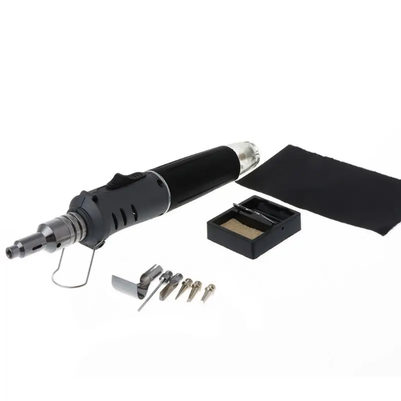 10-In-1 Gas Soldering Iron Case Set Multifunction HS-1115K Butane Lighter Spray Gun Set Welding Equipment