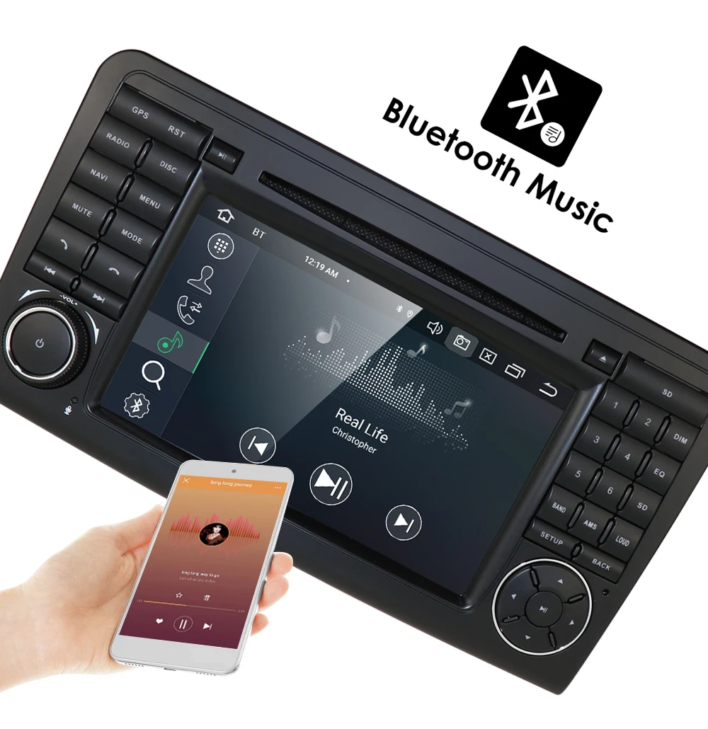 4G ram 64G rom 2Din 7''Android 9,0 Восьмиядерный автомобильный dvd-плеер для Mercedes Benz/ML/GL CLASS W164 ML350 ML500 GL320 DSP RDS Wi-Fi BT