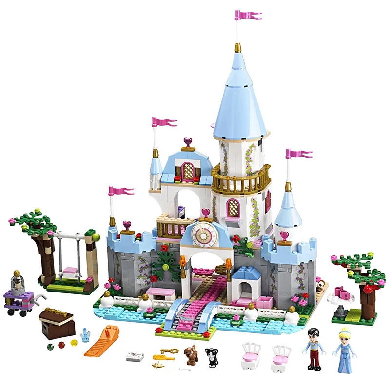 JG301 316 шт. принцесса серии Эльза Анна ледяной замок строительные блоки кирпичи развивающие игрушки для детей девочки друзья подарки для детей