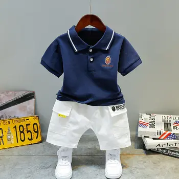 

Children Summer Cotton Clothes Baby Boys Embroidery T Shirt Shorts 2Pcs/sets Infant Kids Fashion Toddler Tracksuits 0-4 years