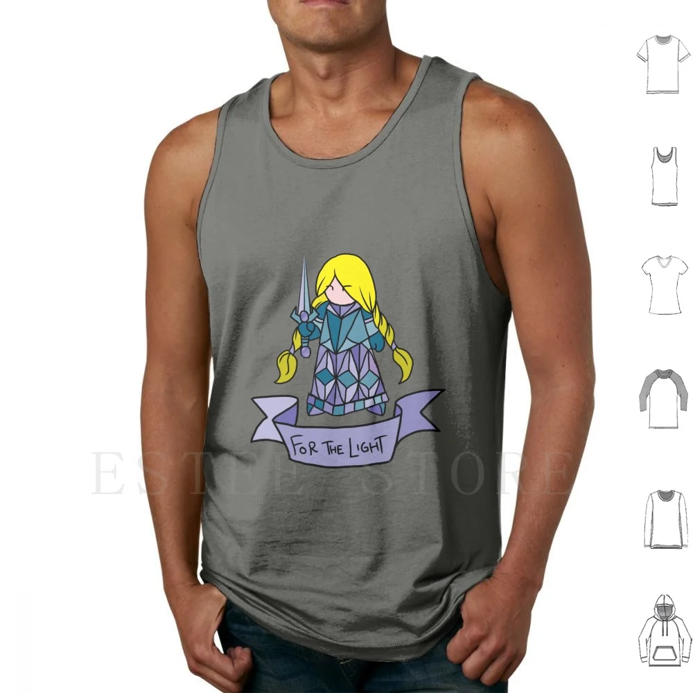 Blonde Paladin-For The Light Canotte Vest Paladin Blonde Light Knight Female Womens Girls Dnd E Rpg Tabletop Wow