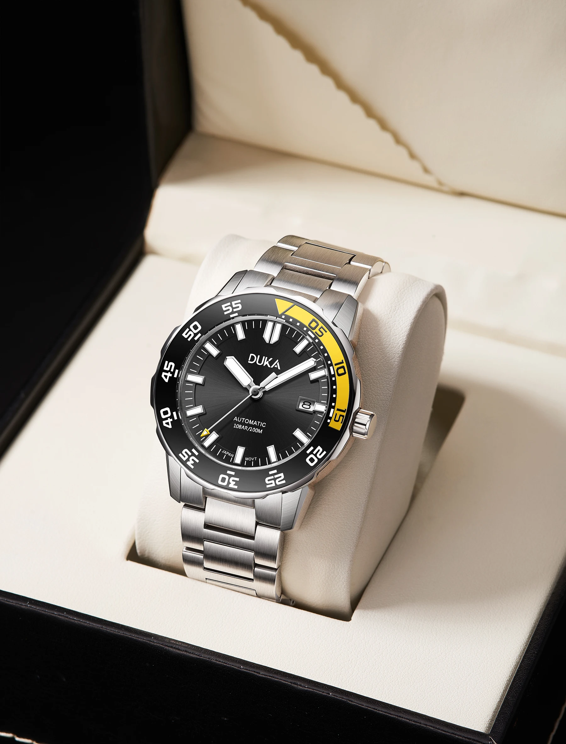 2021 New DUKA Wrist Watch Brand luxury Automatic watch for men mechanical watch men NH35 ceramics Bezel 100m Steel Diver Watch