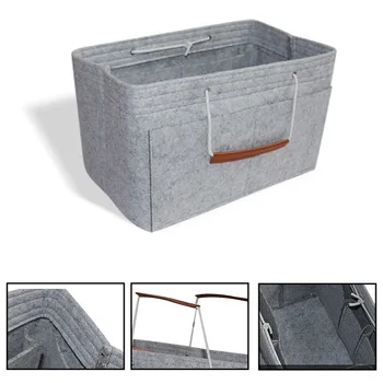 

Multi-Pockets Felt Handbag Organizer Purse Insert Organizer with Handles Best Sale-WT