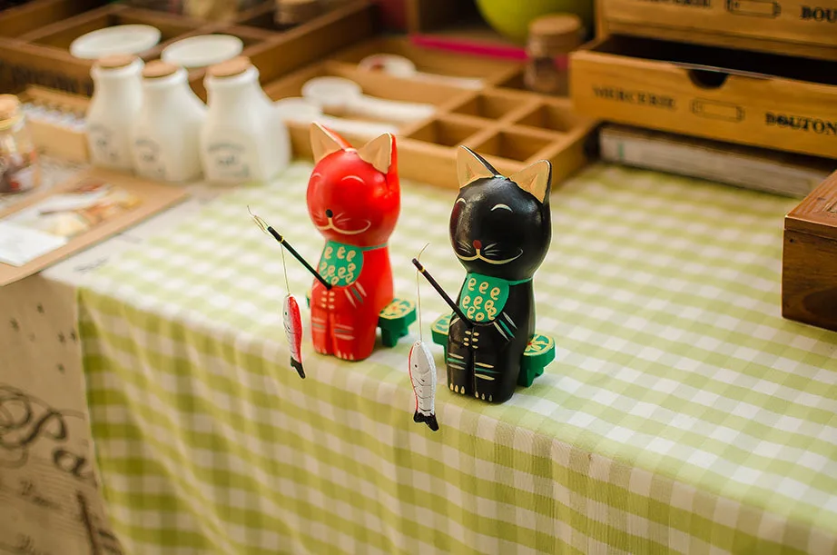 Café Bar Decoration Goods Of Furniture For Display Rather Than For Use Northern Europe Raw Wood Lovers Kitten Go Fishing Lovely Café Bar Decoration Goods Of Furniture For Display Rather Than For Use Northern Europe Raw Wood Lovers Kitten Go Fishing Lovely