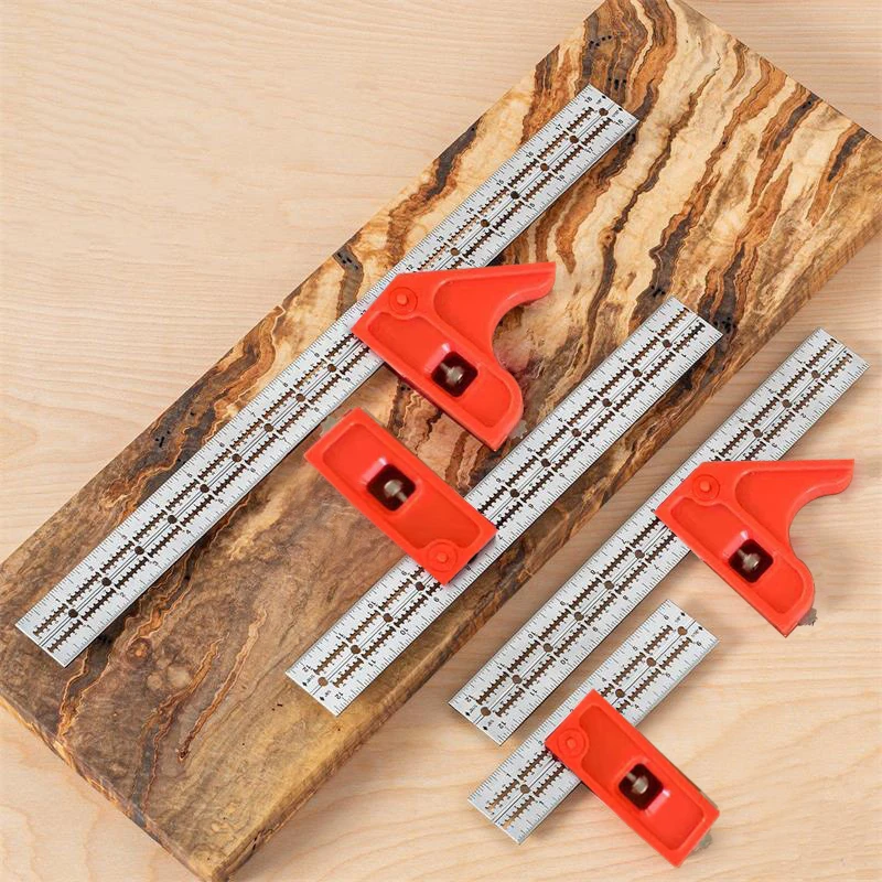 

Indexable Combination and Double Square Woodworking Tool Woodworking Edge Corner High Precision Carpenter Angle Measure Tool
