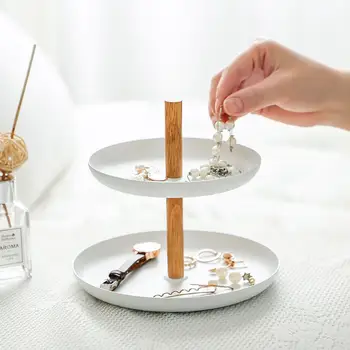 

Double-layer Jewelry Display Box Desktop Jewelry Sundries Cosmetics Finishing Rack Bead Storage Containers Lipstick Holder