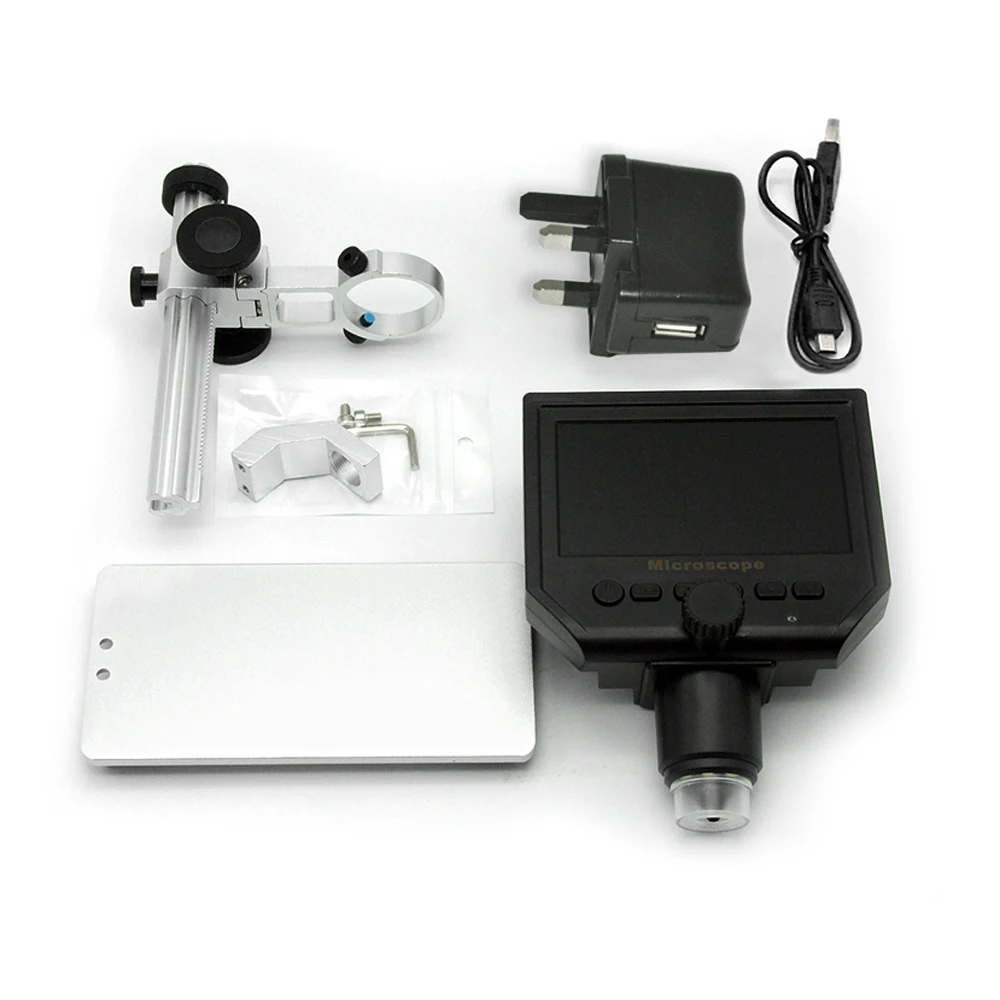 600X4," 3.6MP цифровой видео микроскоп светодиодный лупа для обслуживания мобильного телефона QC/промышленный/коллекционный осмотр+ подставка