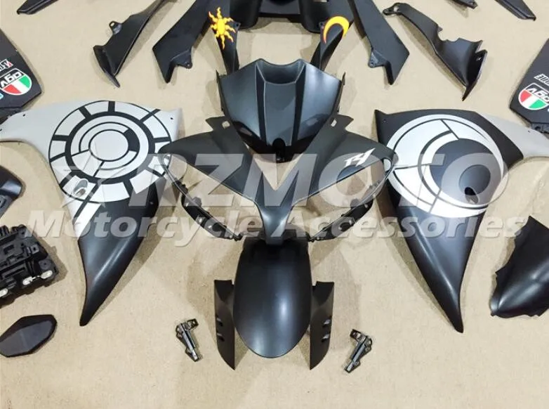 4 подарки ABS литья под давлением Обтекатели комплект подходит для YAMAHA YZF-R1 2013 12 13 14 R1 обтекатель набор черный серебристый матовый