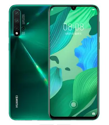 HuaWei Nova 5 Pro NFC Mobile Phone Octa Core 6.39'' Android 9.0 In-screen Fingerprint 48MP Google play GPU Turbo 40W SuperCharge - Цвет: Зеленый