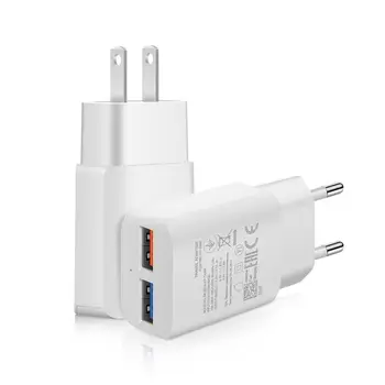 

Dual USB Quick Charge QC 3.0 Wall Charger Adapter EU US Plug for samsung Galaxy s9 Edge S6 for iphone x etc