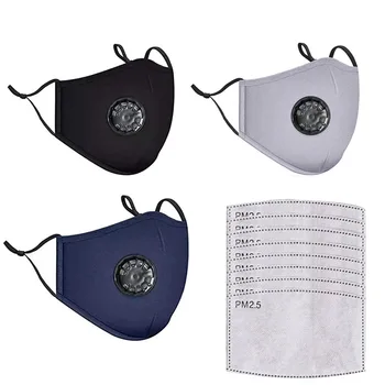 

PM2.5 Face Maskswashable And Reusable With Filter Windproof Facemasks For Germ Protect Breathable Facemasks Respirator Masque