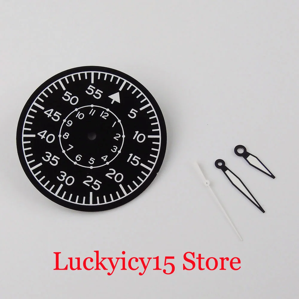 

Black 35.5mm Watch Dial Luminous Watch Hand fit MIYOTA 8215 MINGZHU 2813 Movement