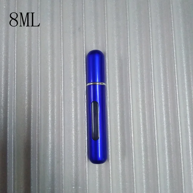 MUB-8 мл портативный многоразовый мини-флакон-спрей для духов, Алюминиевый распылитель, дорожный флакон для духов, пустой косметический контейнер - Цвет: blue