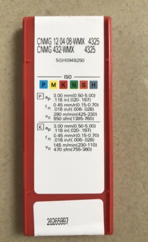10 шт. карбидные вставки CNMG120408-WMX4325