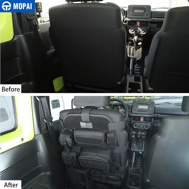 MOPAI Stowing Tidying for Wrangler Car Seat Storage Bag Organization for Jeep Wrangler TJ JK JL JT Universal Accessories