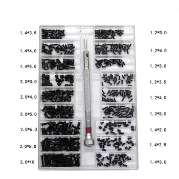 

1 Set Small Screws Round Flat Head Miniature 18 Specifications Countersunk Screws For Computer Home Glasses Notebook Fasteners
