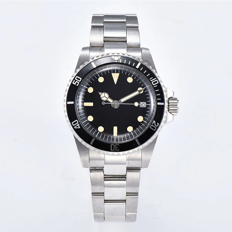 

Huayra Watch automatic luminous hand luxury men 40mm movement stainless steel case bracelet aluminum bezel black dial N117
