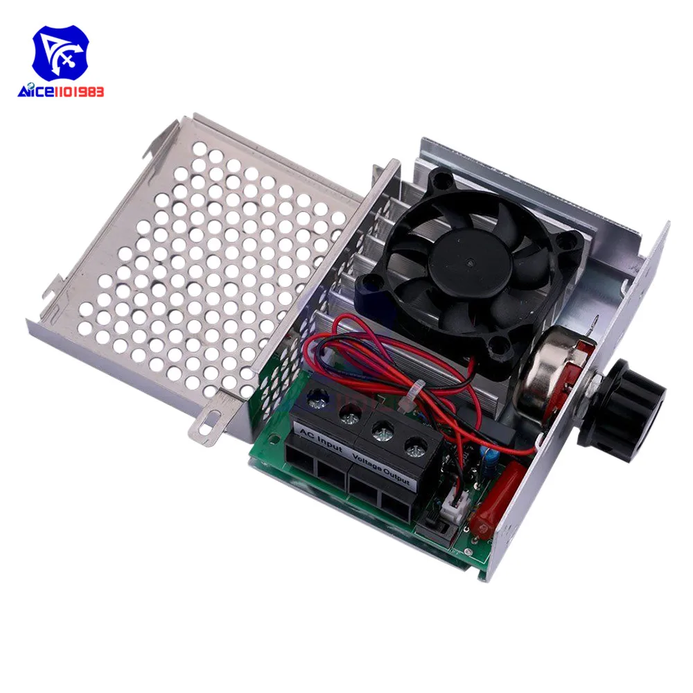 Diymore 10000 Вт AC 110-220 В SCR управление двигателем электронный регулятор регулируемый потенциометр регулировка скорости, алюминиевый корпус