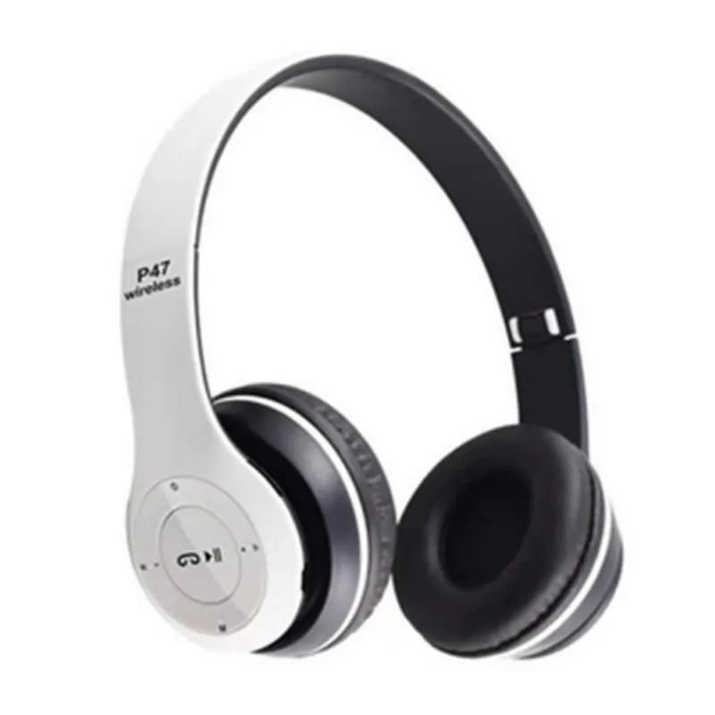 Эргономичная Bluetooth гарнитура складные удобные беспроводные аудио наушники - Цвет: White