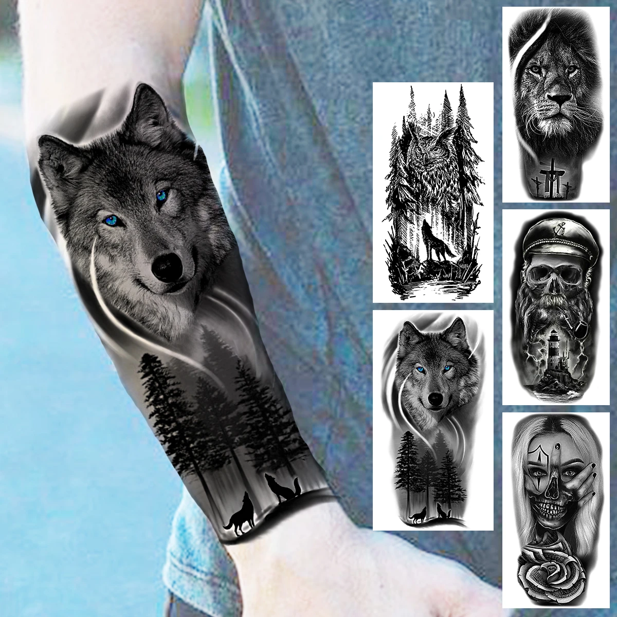 Tatouage Loup Homme Avant Bras
