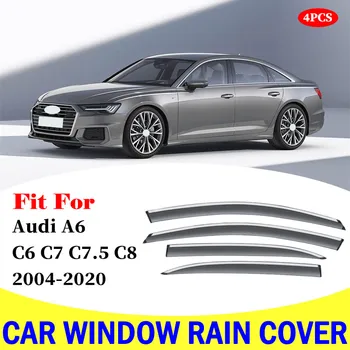 

FOR Audi A6 C6 C7 C7.5 C8 2004-2020 window visor car rain shield deflectors awning trim cover exterior car-styling accessories