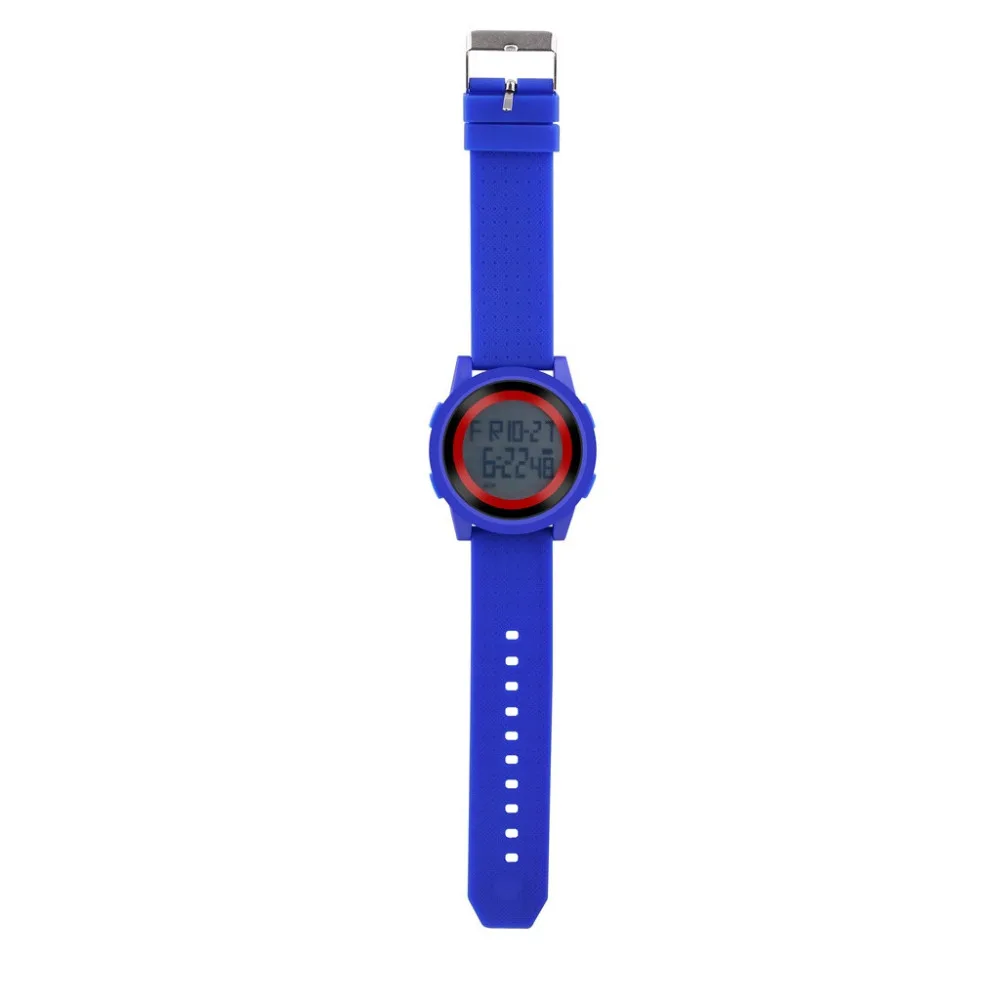 Новые модные многофункциональные водонепроницаемые Мужские спортивные часы Серебристые пластиковые наручные часы Цифровой Будильник наручные часы Q1