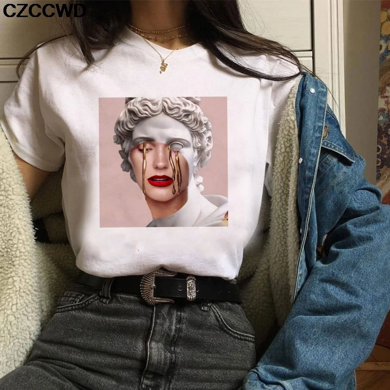 Poleras Mujer De Moda летняя футболка женская с принтом Медуза Vogue Harajuku футболка плюс размер Эстетическая Футболка Camiseta Mujer