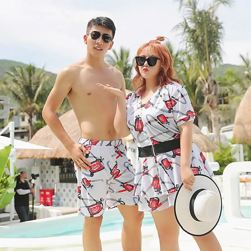 

Plus-sized Bathing Suit Plus-sized Womenswear Size 200 Three-piece Set South Korea Hot Springs Couples Bikini Belly Covering Sli
