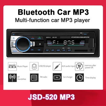 

Bluetooth car Radio Car MP3 Player FM Stereo Handsfree USB AUX SD AUXIN folder play function Remote Control Universal 1 Din