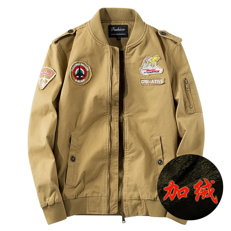 

Hot Selling Men Jacket Pure Cotton Thick Men Casual Baseball Collar Jacket Men's