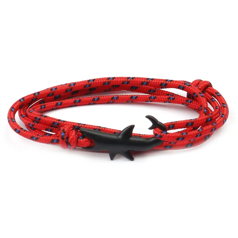MKENDN Navy style Adjustable Multilayer Rope Shark Anchor Bracelet Men Women 550 Paracord Camping Jewelry Wrap Metal Hooks - Image 5