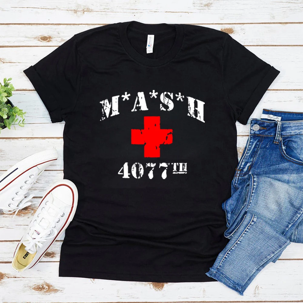 Футболка MASH 4077th с отделением телевизора винтажный стиль женская футболка в стиле