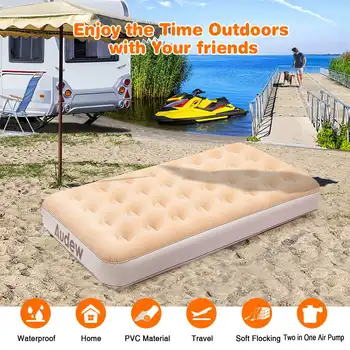 

New Outdoor Inflatable Camping Mat Sleeping Pad Air Bed with Pillow Air Mattress Sleeping Sofa Portable Camping Picnic Pad