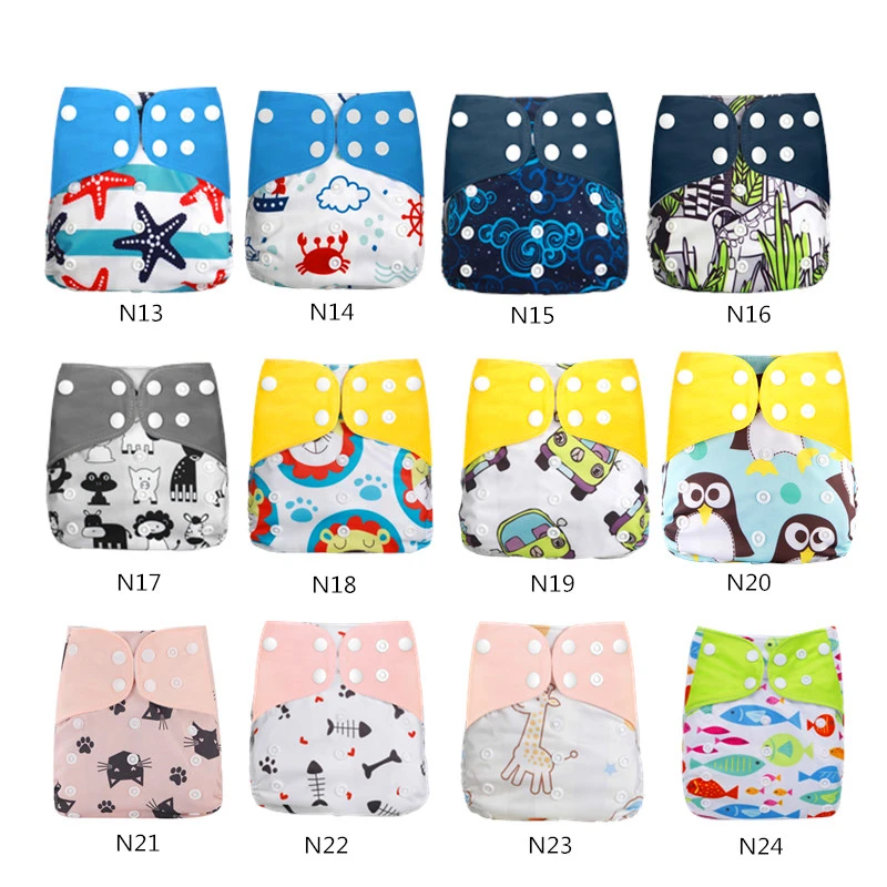 [simfamily]12pcs/set Washable Cloth Diaper Cover Adjustable Nappy Reusable Cloth Diapers Available 0-3years 3-15kg baby